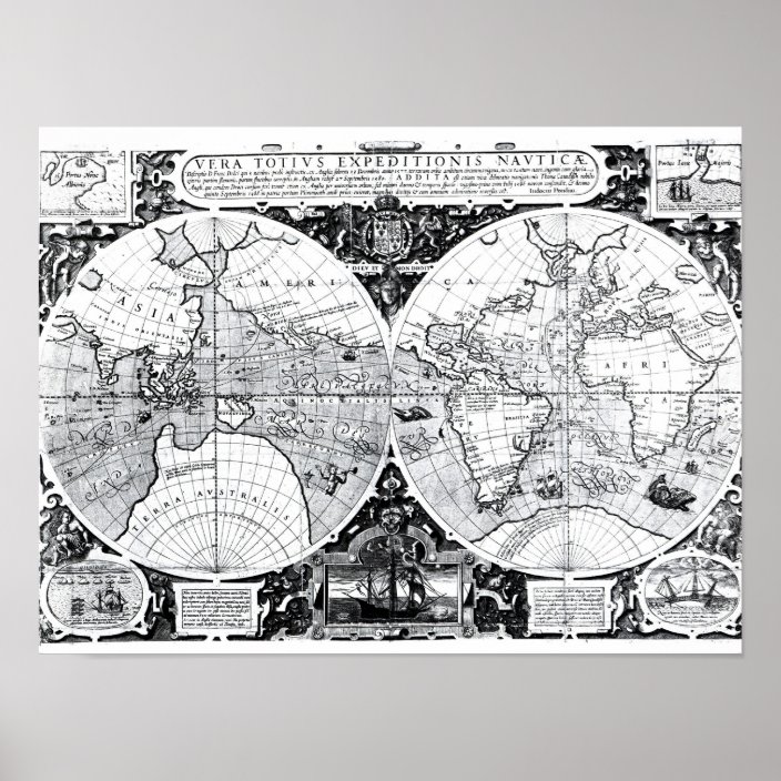 World map poster | Zazzle.com