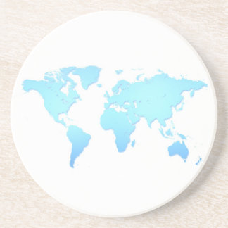 World Map Sandstone Coaster