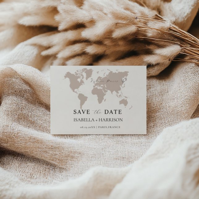 World Map Save the Date Template (Creator Uploaded)