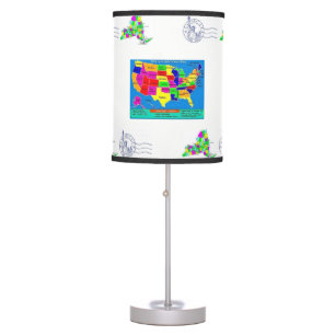 world map school lamp shade