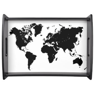 WORLD MAP SERVING TRAY