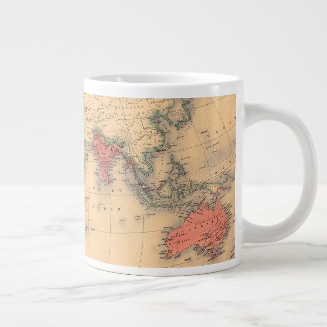World Map showing British Empire Giant Coffee Mug (Right)