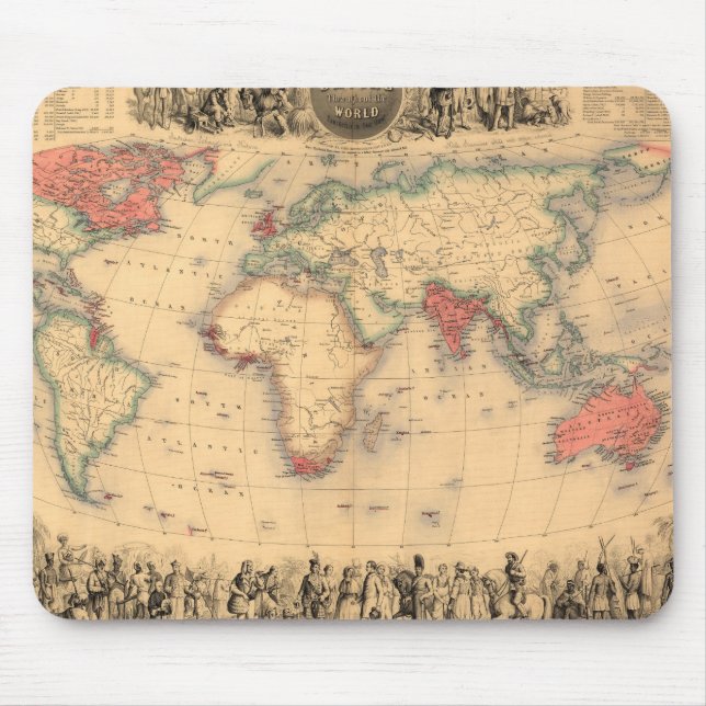 World Map showing British Empire Mouse Pad (Front)