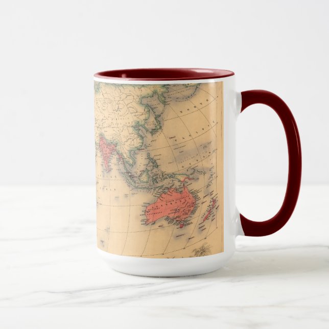 World Map showing British Empire Mug (Right)