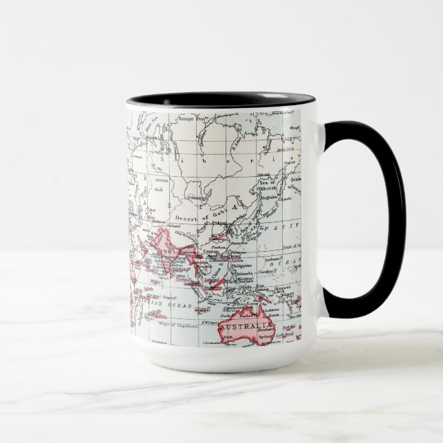 World Map showing British Possessions in 1904 Mug (Right)