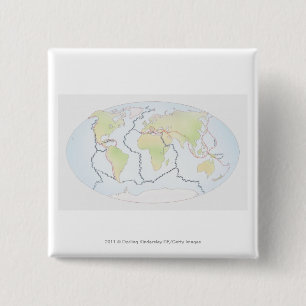 World map showing plate margins button