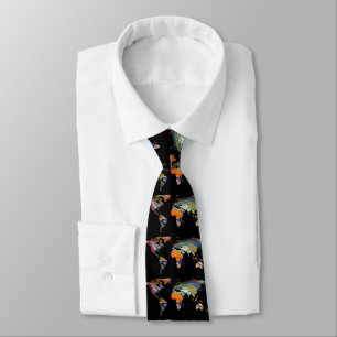 World Map Silhouette - An Abstract World Tie
