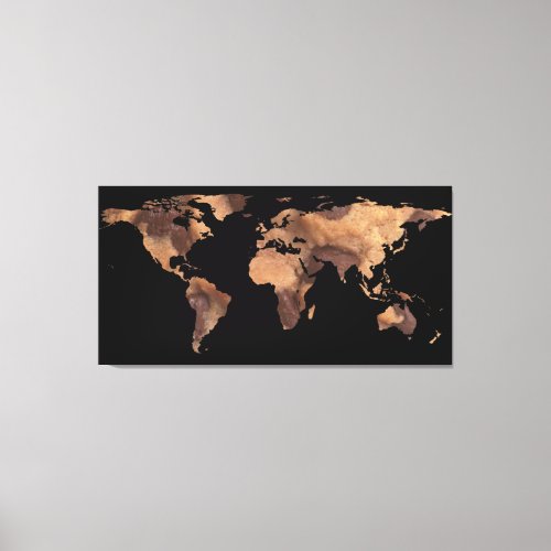 World Map Silhouette _ Cookie Canvas Print