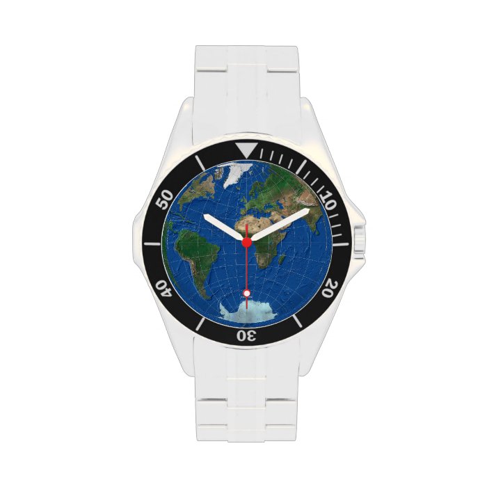 World Map Sphere 1 Europe Asia America Wristwatch