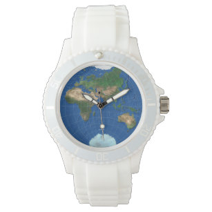 world map sphere 3 europe asia africa australia wristwatch