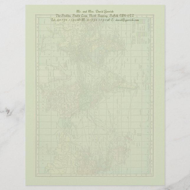 World Map Stationery (Front)