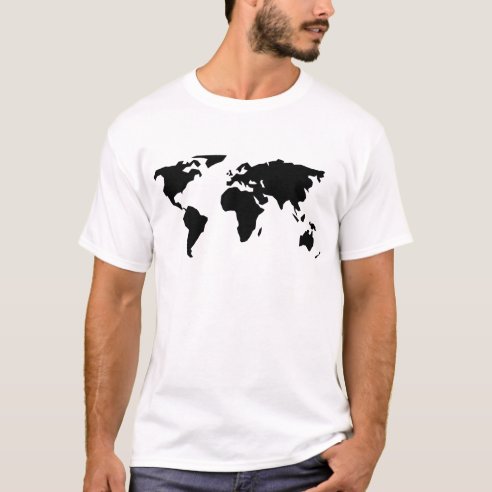 world map shirt mens