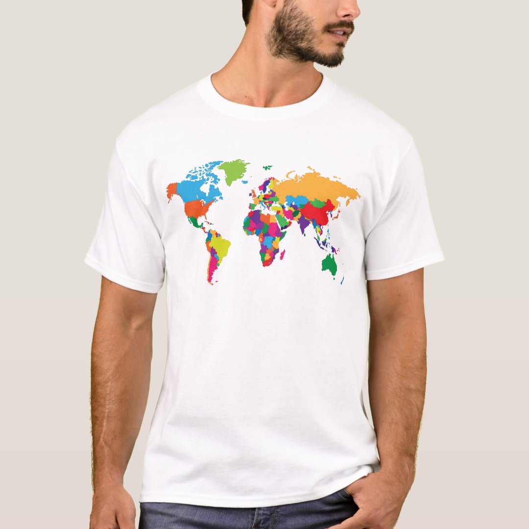 World map T-Shirt  Zazzle