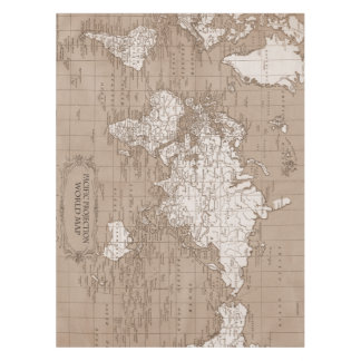 World Map Table Cloth
