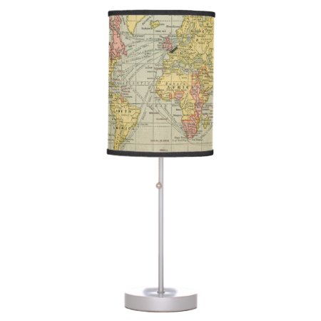World Map Table Lamp