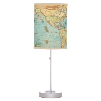 World Map Table Lamp by OS_Designs at Zazzle