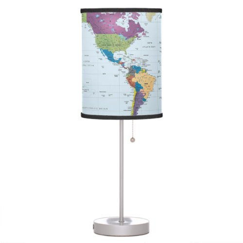 World Map Table Lamp