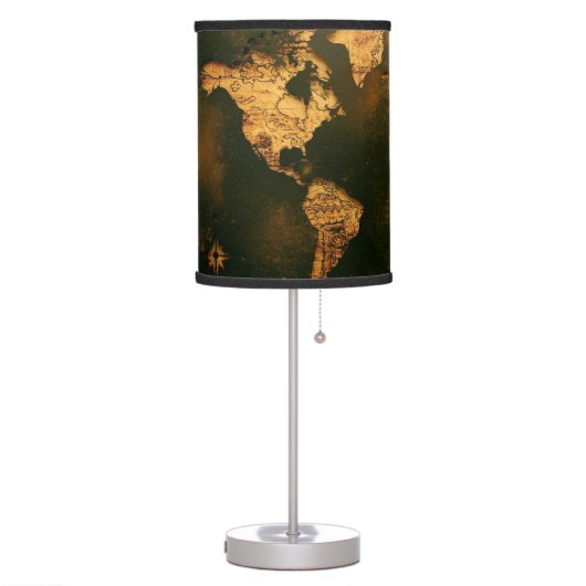 World map table lamp (Left)