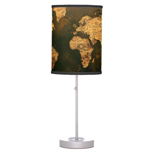 World map table lamp (Front)