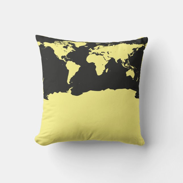 World Map Throw Pillow (Front)