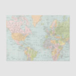 World Map Tissue Paper