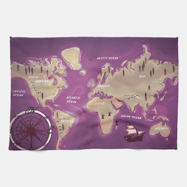 World Map Towel (Horizontal)