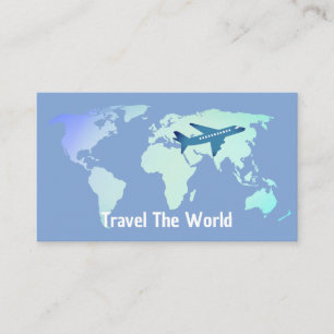 world map travel agent air travels travel agency business card