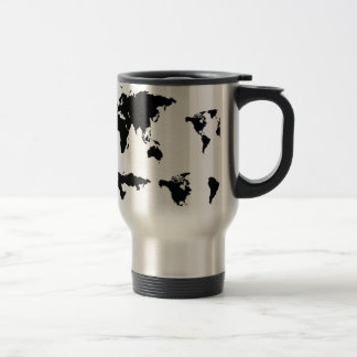 World map travel mug