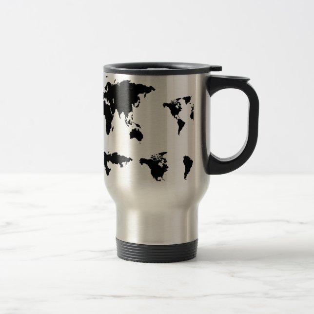 World map travel mug (Right)