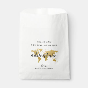 World Map Travel Theme Cake or Favor Goodie Bags