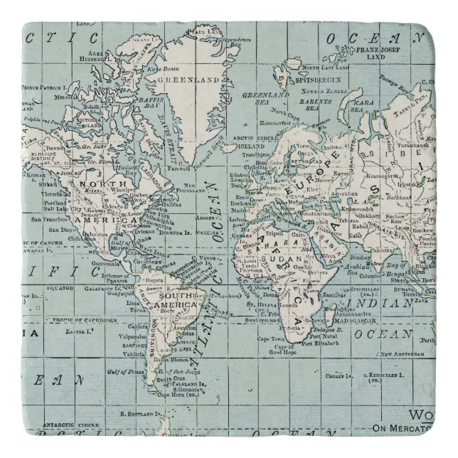 World Map Trivet (Front)