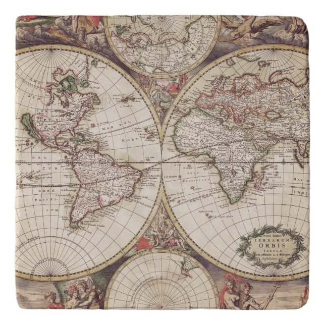 World Map Trivet (Front)