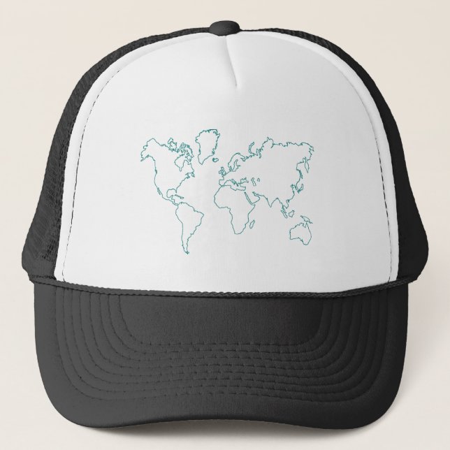 World Map Trucker Hat (Front)