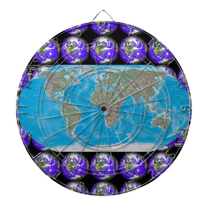 World Map Vacation Destination Dartboard Zazzle