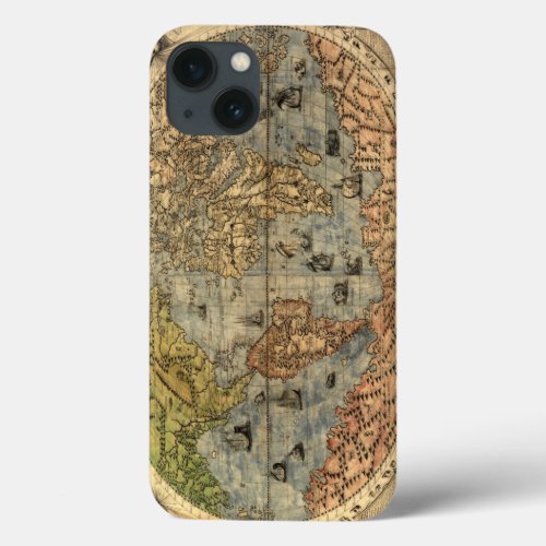 World Map Vintage Historical Antique Atlas iPhone 13 Case