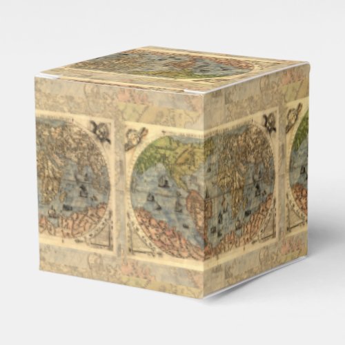 World Map Vintage Historical Antique Atlas Favor Boxes