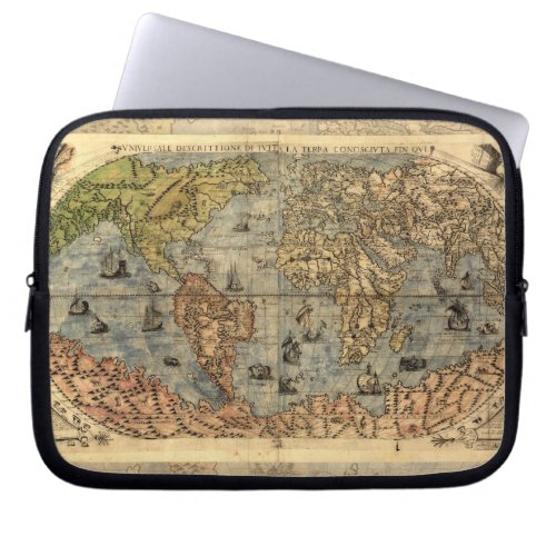 World Map Vintage Historical Antique Atlas Laptop Sleeve