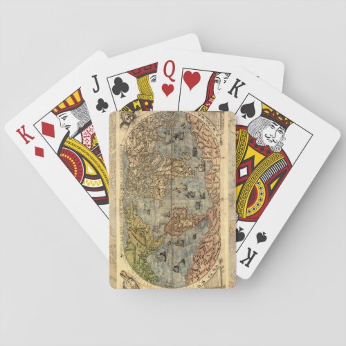 World Map Vintage Historical Antique Atlas Playing Cards