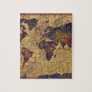 world map vintage jigsaw puzzle