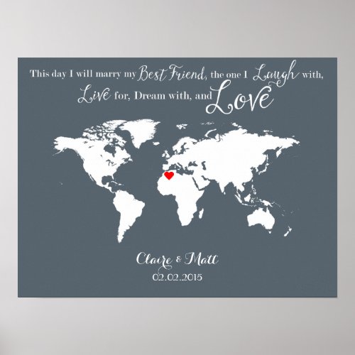 world map wedding guest book signing board wood