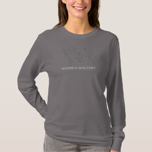 WORLD MAP, WHERE'S WALTER? Personalize, Woman's T-Shirt