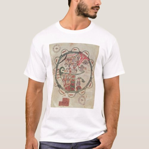 World map with Jerusalem in the centre T_Shirt
