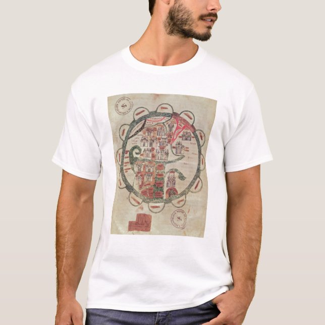 World map with Jerusalem in the centre T-Shirt (Front)