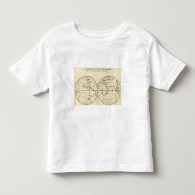 World Map with Latitude and Longititude Toddler T-shirt (Front)