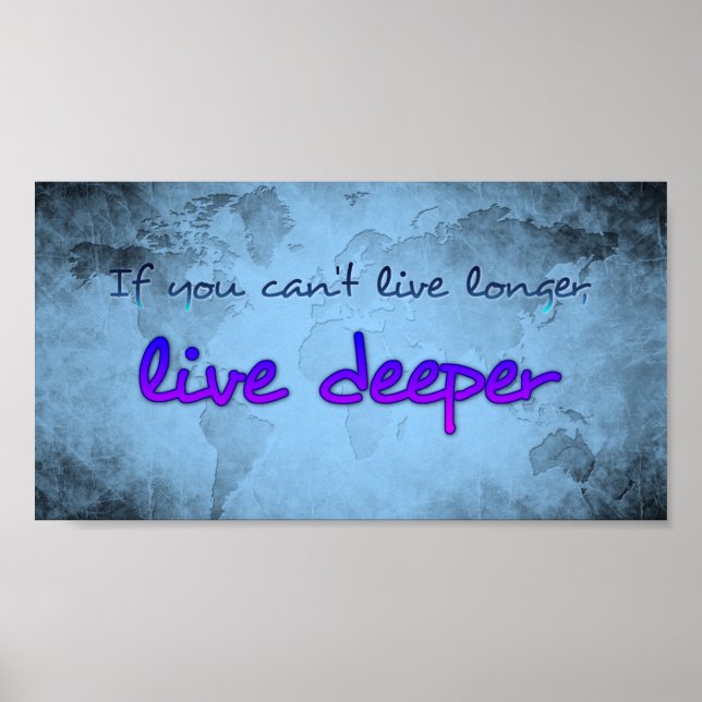 World map with quote poster (Front)