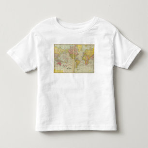 World map with shipping lanes toddler t-shirt