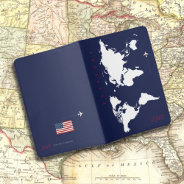 World Map With Usa Flag, Travel Passport Holder at Zazzle