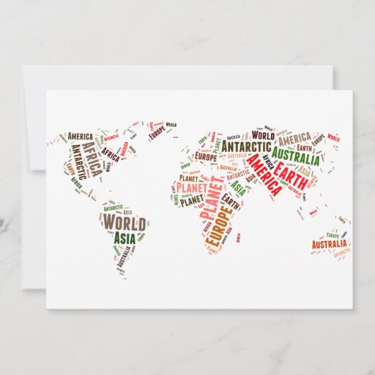 World map words cloud (Front)