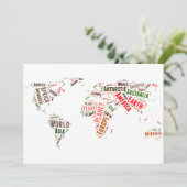 World map words cloud (Standing Front)
