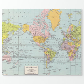 Maps Wrapping Paper